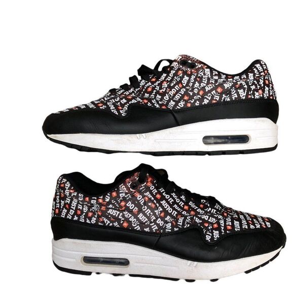Rare 2018 Nike Air Max 1 Just Do It Pack Black Size 8.5 - Picture 9 of 15